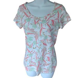 J Jill Pastel Short-sleeved Top Size XS Organic Cotton